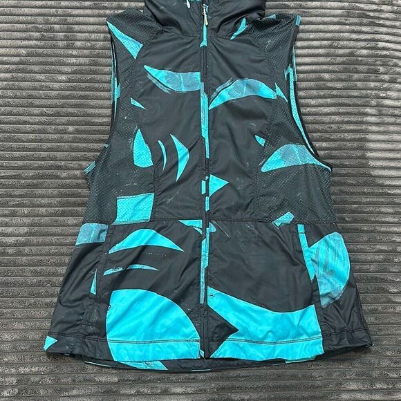 Lululemon Pack It Packable Vest Hidden Hood Blue Black Women’s Size 6 - Picture 5 of 12